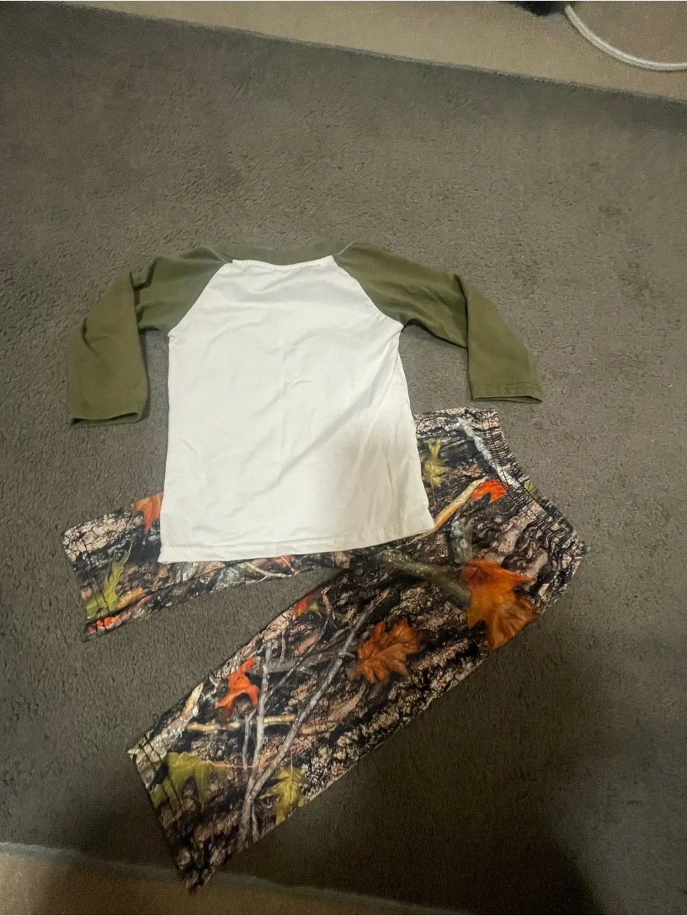 Kids Green Camo Set
